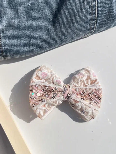 Peach Pink Festive Hairbows | Limited Edition