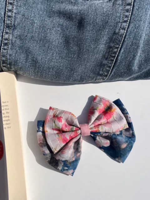 Blue Pink Double Layered Hairbow | Limited Edition