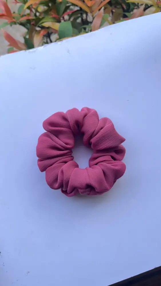 Powder Pink Lined XL / Medium Scrunchies