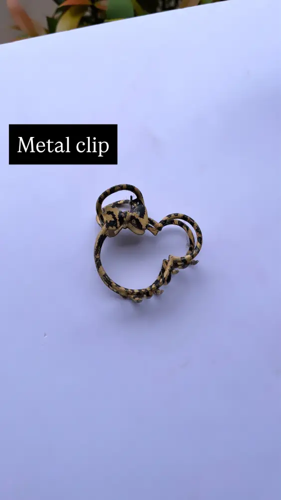 Animal Print Metal Clutch / Clip