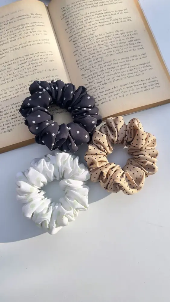 Mini Dots Combo Scrunchies set