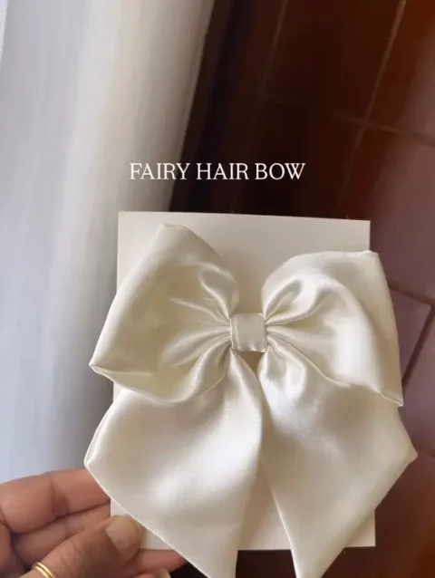 White-fairy-hair-bow