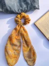 Boho yellow orange Scarf scrunchies | Trendy