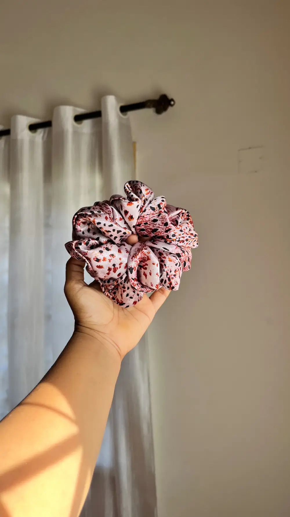 Beige Animal print xxl big scrunchies