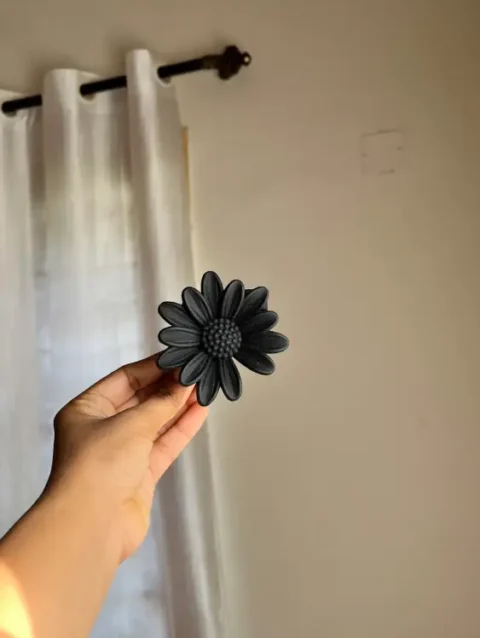 Black Aesthetic pinterest Big Daisy Hair clutches clips