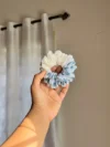 Blue dual color XL scrunchies