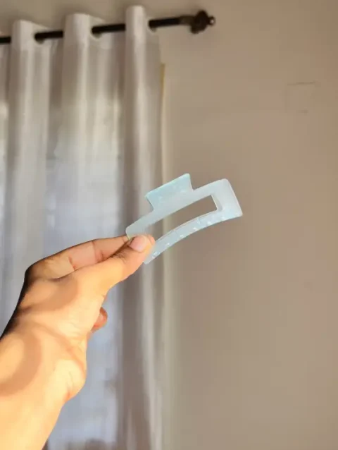 Light blue rectangular hair clutch clip