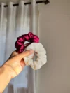 White Maroon XL combo Scrunchies