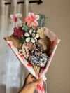 Hair clutches scrunchies floral bouquet