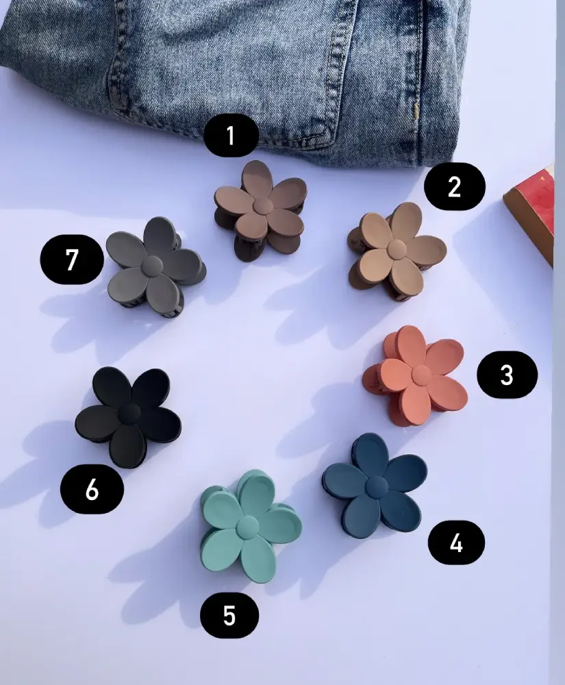 Medium size pinterest floral hair clutches clips