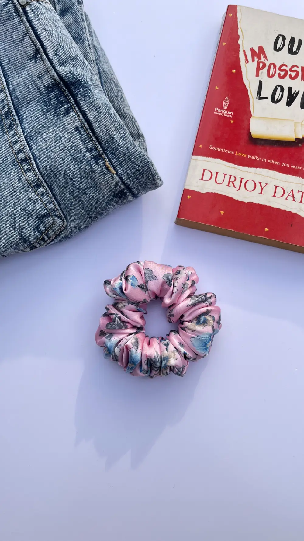 Pink satin XL scrunchies | Bestseller