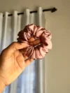 Beige brown satin XL scrunchies