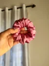 Beige copper XL satin scrunchies