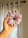 Light Floral Organza Scrunchies