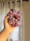 Dark Floral Organza Scrunchies