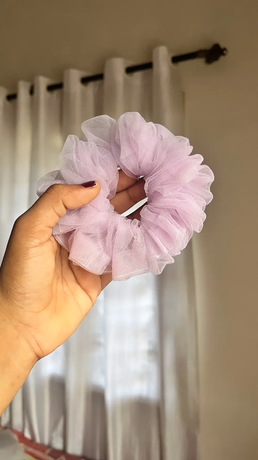 Soft Purple Net Semi XXL scrunchies