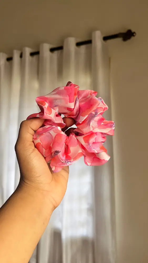 Orange Organza scrunchies