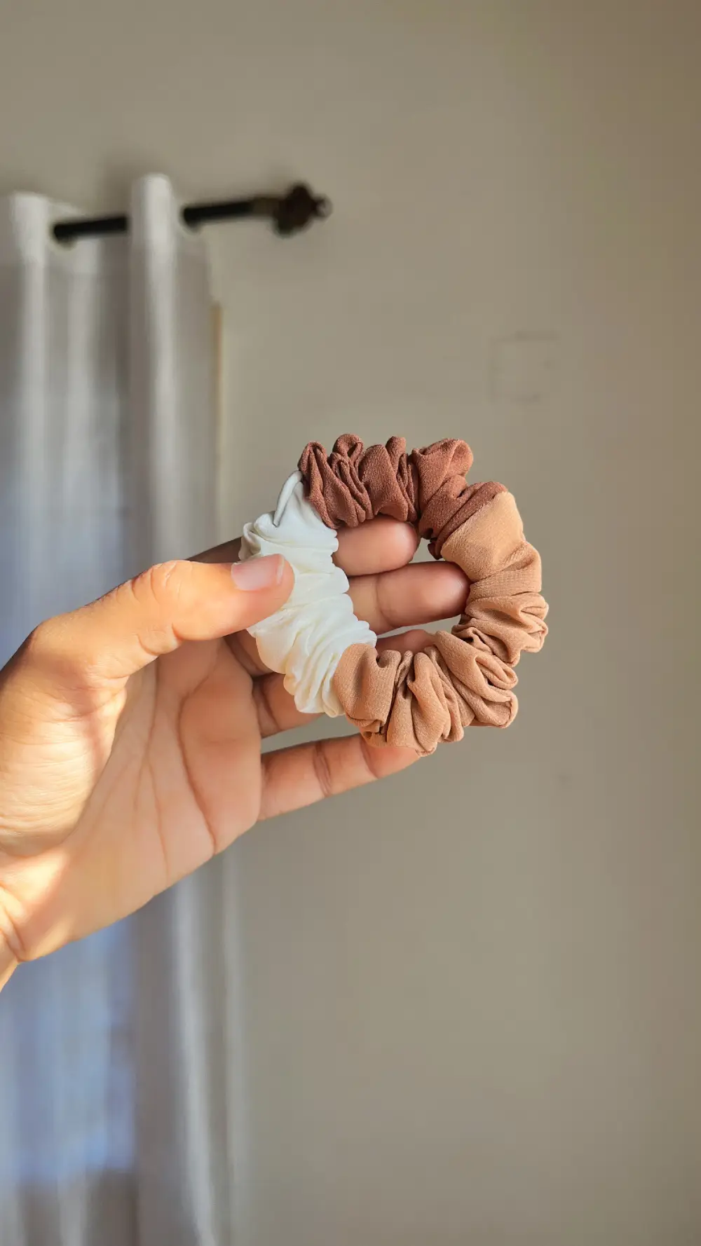 Unique trio color XS scrunchies
